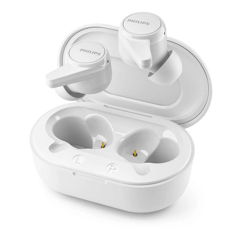 AUDIFONO C/MICROF. PHILIPS TRUE INALAMBRICO TAT1207WT BT 18H IPX4 USB-C BLANCO