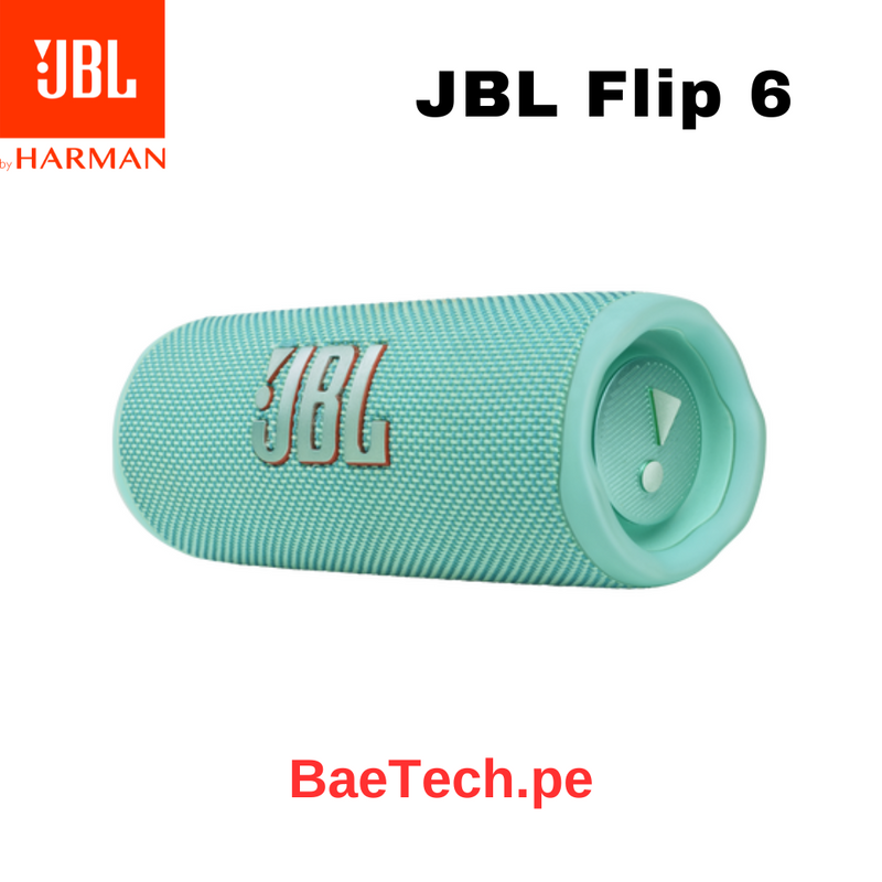 PARLANTE JBL FLIP 6 ALTAVOZ PORTÁTIL A PRUEBA DE AGUA, - JBLFLIP6TEALAM - VERDE AGUA