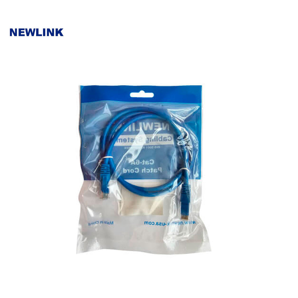 NEWLINK NEW-17703BL PATCH CORD CAT6A 3 PIES AZUL