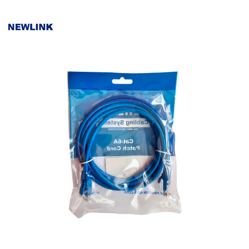 NEWLINK NEW-17707BL PATCH CORD CAT6A 7 PIES AZUL