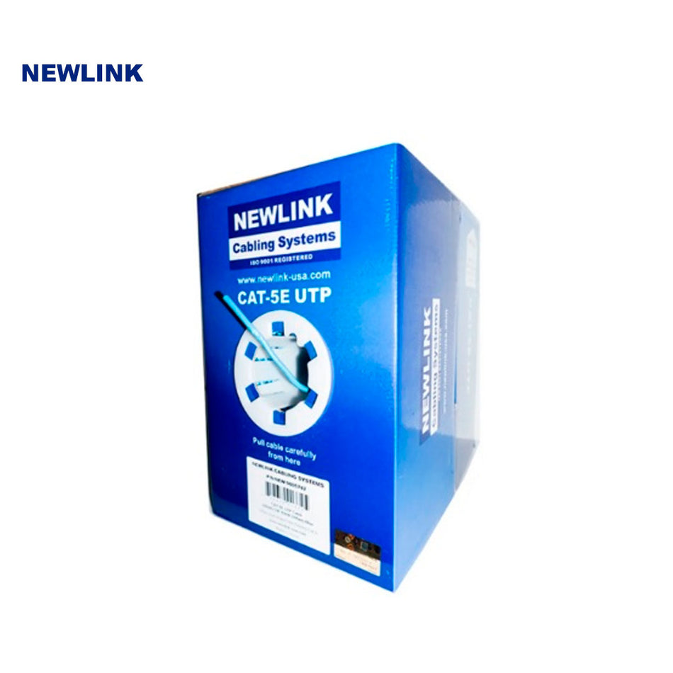 NEWLINK NEW-9805742 ROLLO DE CABLE INT CAT5E CM 24 AWG 1000FT AZUL
