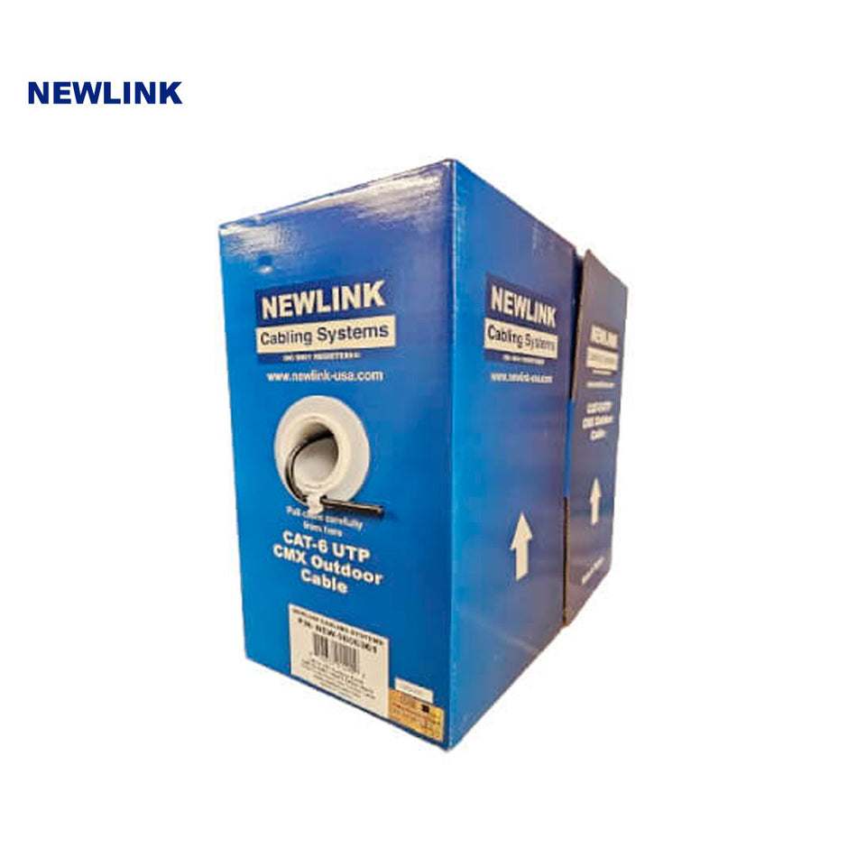 NEWLINK NEW-9806361 CABLE UTP CAT6 EXTERIOR 4 PARES 23AWG NEGRO – 305M UL