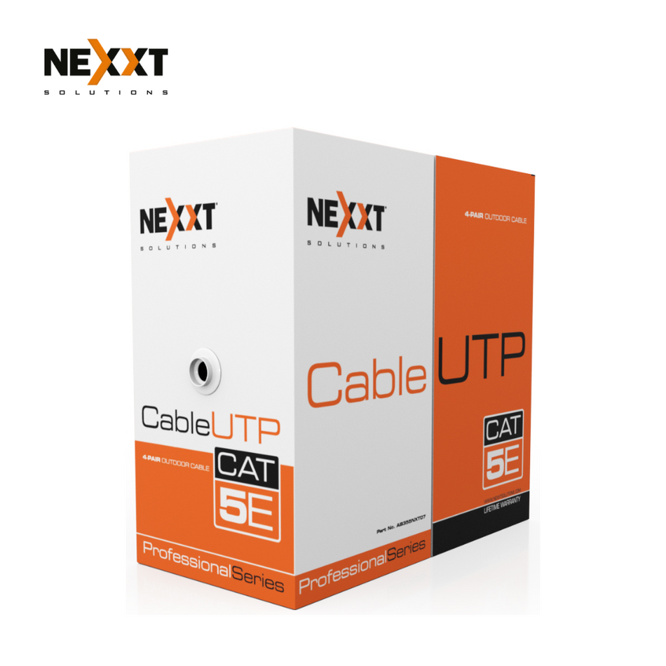 NEXXT SOLUTIONS AB355NXT21 - CAJA DE CABLE MEGA CAT5E UTP GRIS 100 MTS
