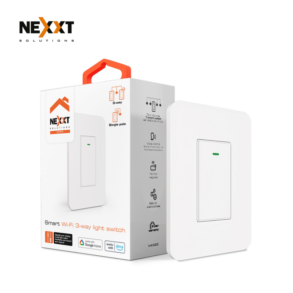 NEXXT SOLUTIONS NHE-S300 INTERRUPTOR DE 3 VÍAS INTELIGENTE WI-FI
