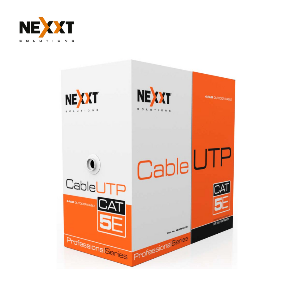 NEXXT SOLUTIONS AB355NXT07 - CAJA DE CABLE EXTERIOR CAT5E UTP NEGRO 305 MTS