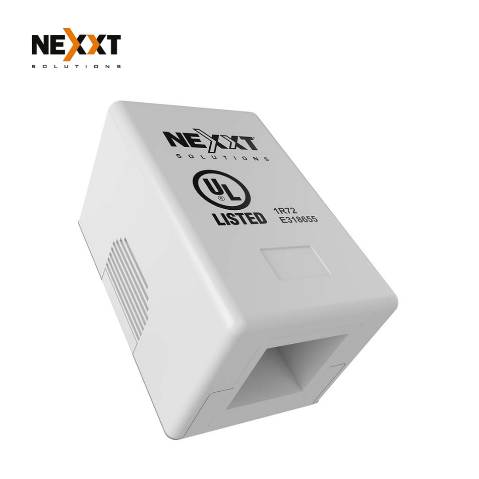 NEXXT SOLUTIONS AE180NXT09 - ROSETA ADOSABLES SUPERFICIAL - 01 PUERTO PARA JACK CAT5E O CAT6
