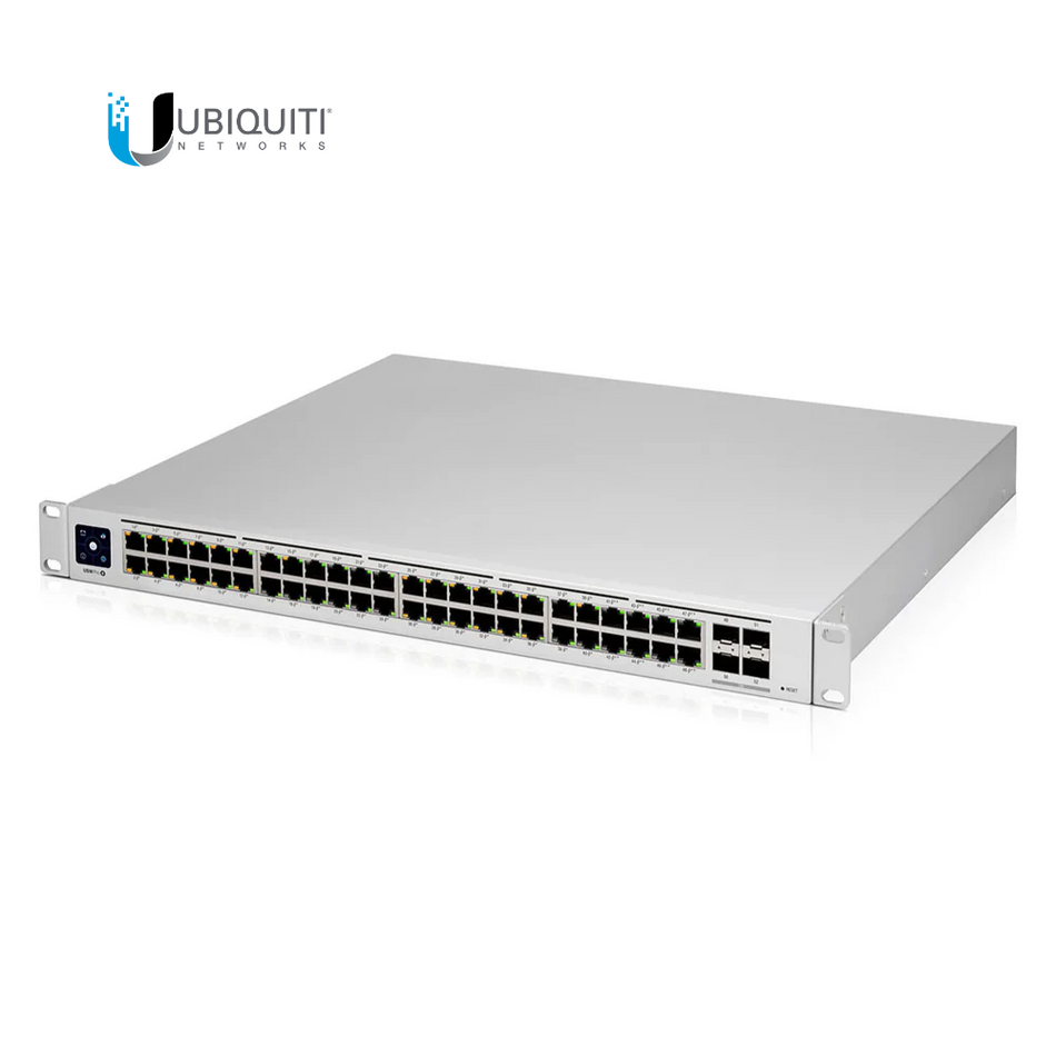 UBIQUITI USW-PRO-48 CONMUTADOR DE CAPA 3 DE 48 PUERTOS QUE ADMITE CONEXIONES 10G SFP+ CON REFRIGERACIÓN SIN VENTILADOR