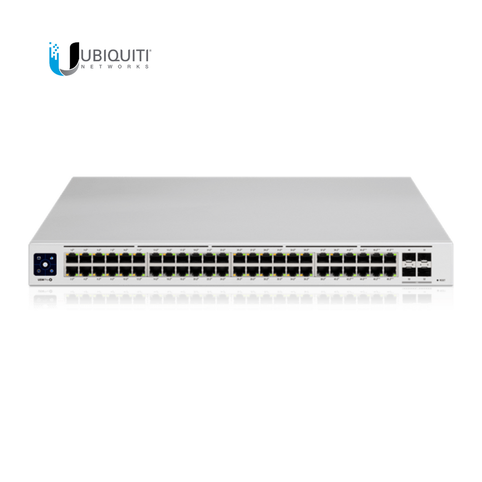 UBIQUITI USW-48 CONMUTADOR GIGABIT DE CAPA 2 DE 48 PUERTOS ETHERNET CON UN SISTEMA DE REFRIGERACIÓN SILENCIOSO Y SIN VENTILADOR