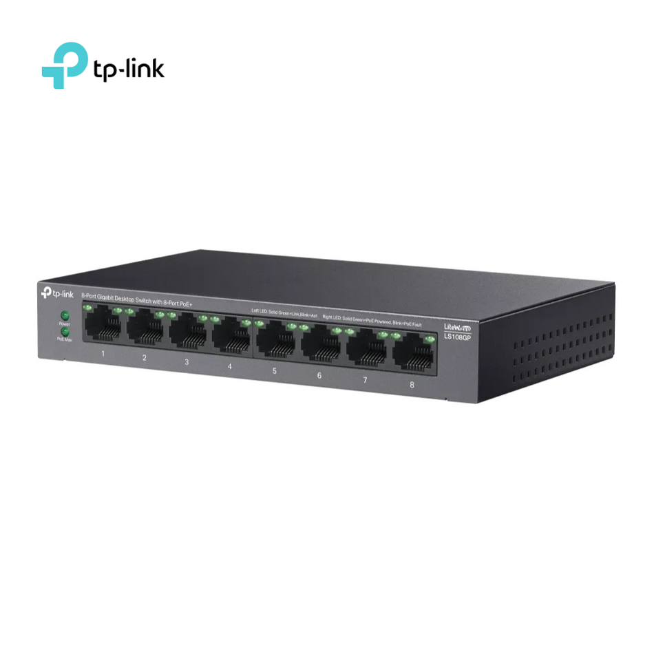 TP-LINK LS108GP SWITCH POE+ 8 PUERTOS GIGABIT