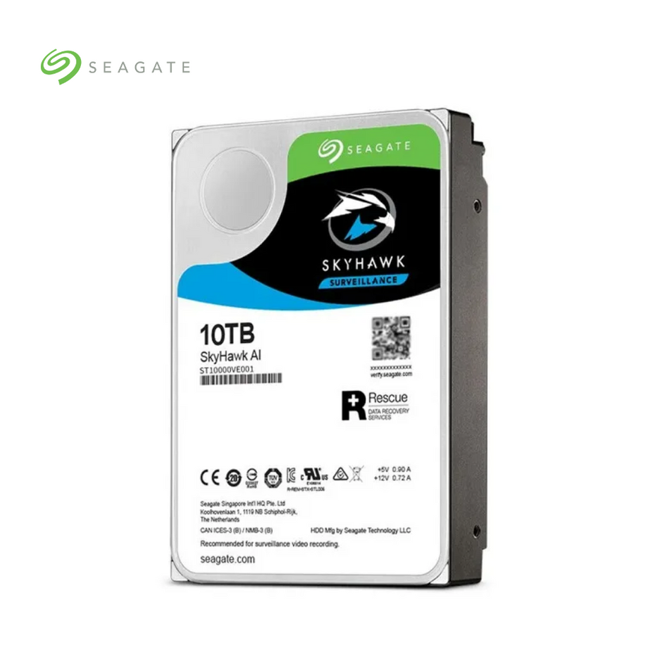 SEAGATE ST10000VE001 DISCO DURO INTERNO 10 TB PARA VIDEO VIGILANCIA CON AI HDD DE 3,5