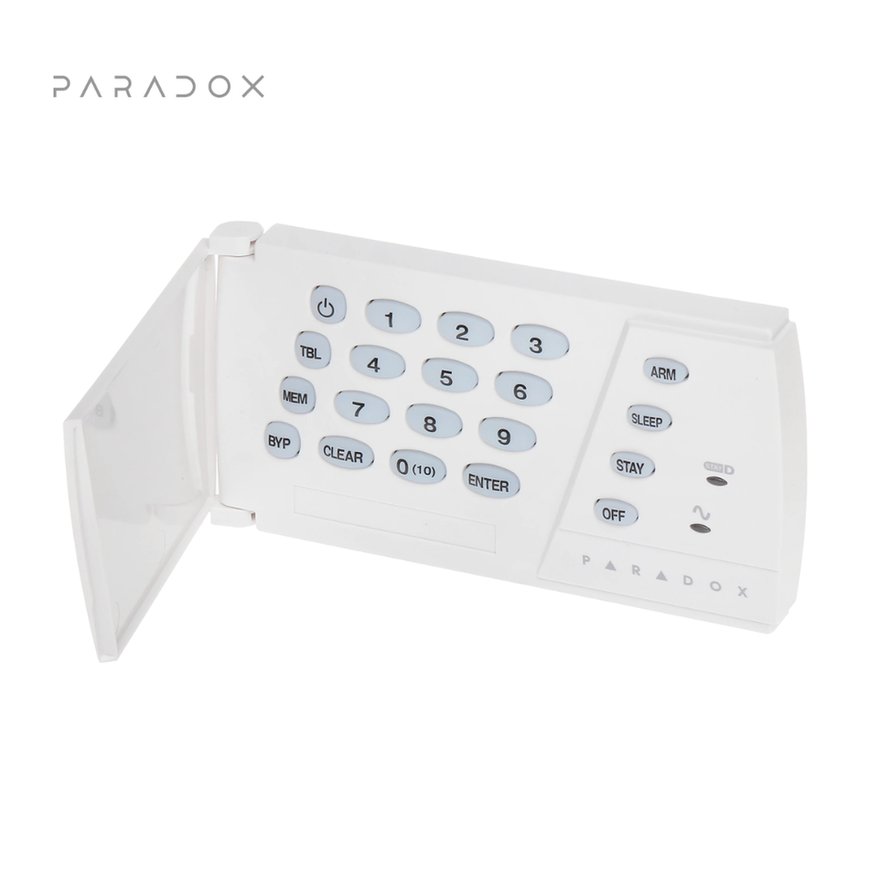 PARADOX K636 - TECLADO LED CABLEADO DE 10 ZONAS