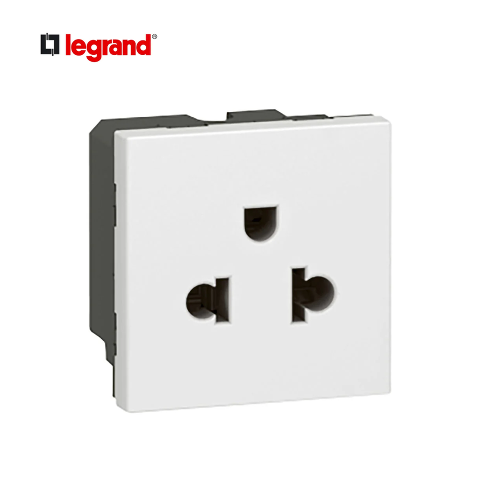 LEGRAND LE-077502 - TOMA UNIVERSAL 2P+T MOSAIC - 2 MODULOS BLANCOS