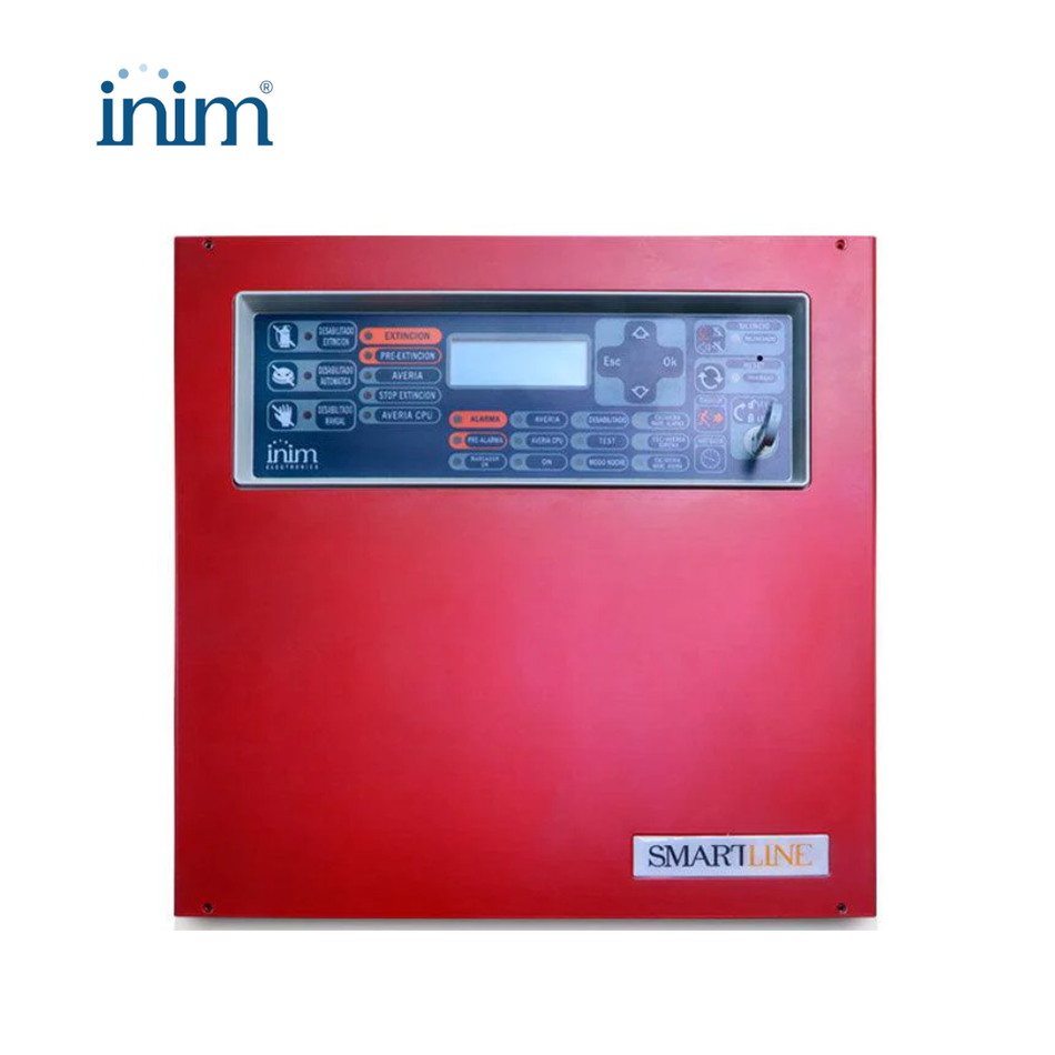 INIM SMARTLINE020-4 - PANEL CONVENCIONAL CONTRA INCENDIOS DE 4 ZONAS EXPANDIBLE A 20 ZONAS - CERTIFICACION EN54