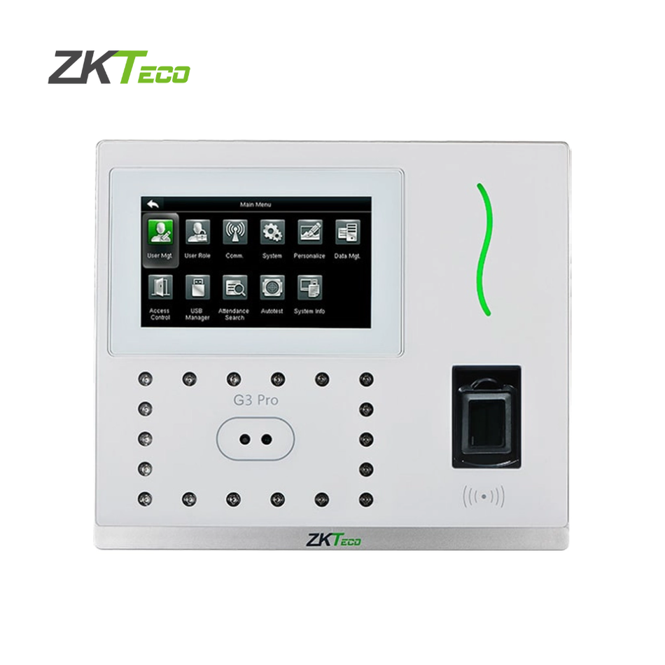 ZKTECO G3 PRO/POE RELOJ BIOMÉTRICO POE CONTROL DE ASISTENCIA Y ACCESO ROSTRO Y HUELLA
