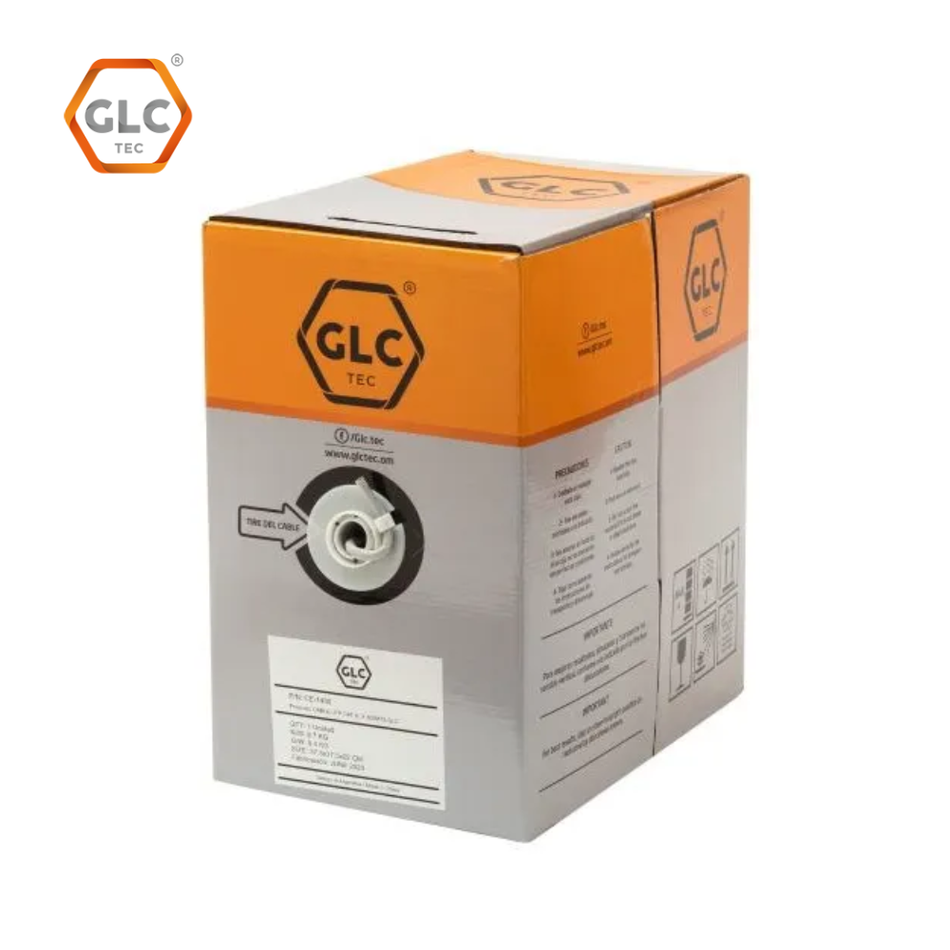 GLC TEC GLC-CE-1430C CABLE CCA U/UTP CAT6 INTERIOR 305M 4PX23AWG