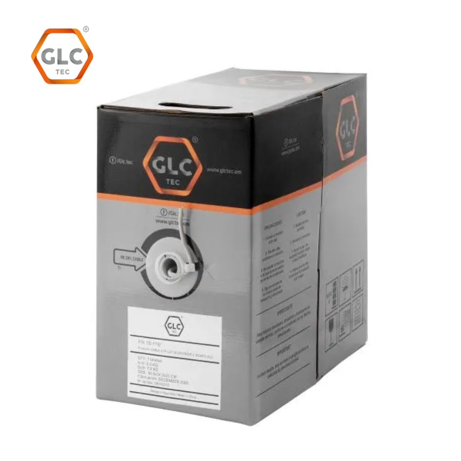GLC TEC GLC-CE-1102C CABLE CCA UTP CAT 5E INTERIOR X 305MTS PVC 4PX24AWG GLC