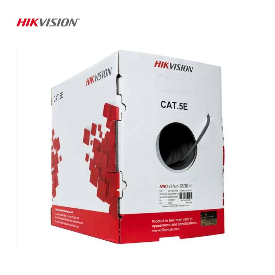 HIKVISION DS-1LN5EO-UU/E CABLE DE RED UTP CAT5E EXTERIOR NEGRO 305M
