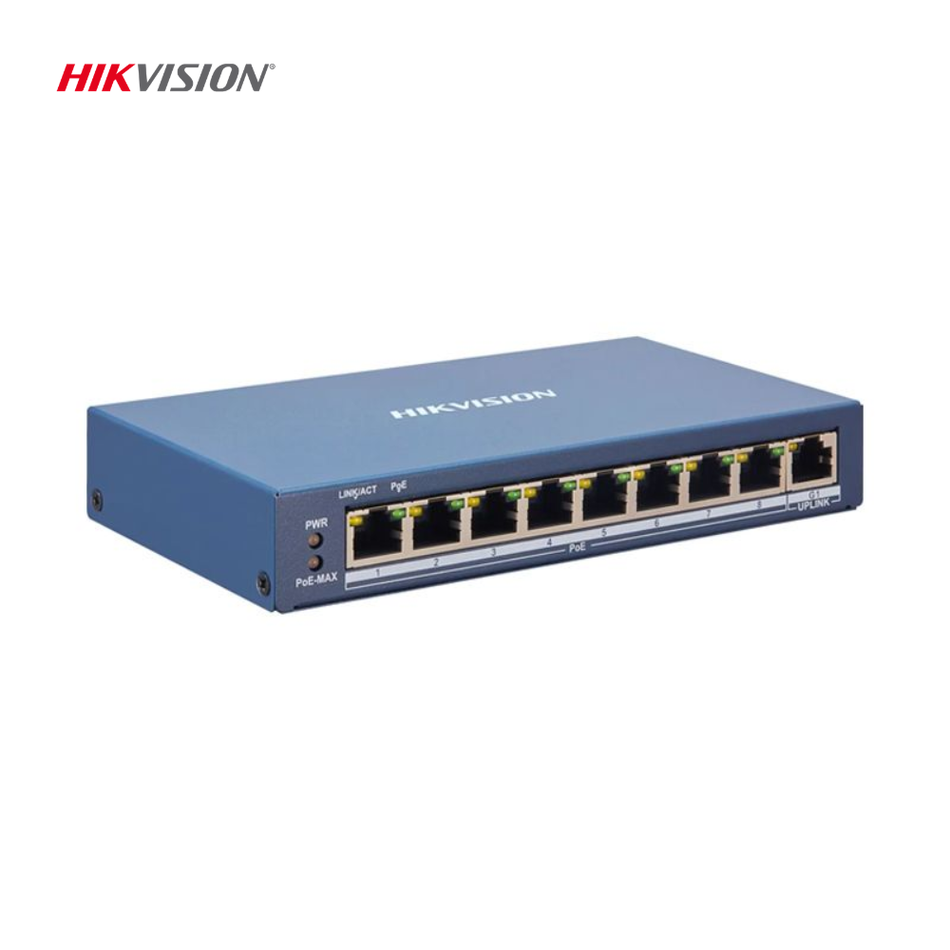 HIKVISION DS-3E1309P-EI/M SWITCH SMART POE 08 PUERTOS