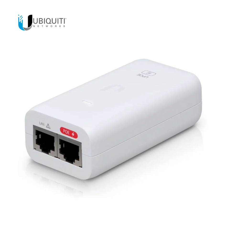 UBIQUITI U-POE-af - ADAPTADOR POE UBIQUITI AF (48 VDC, 0.32 A) PUERTO GIGABIT, IDEAL PARA EQUIPOS UNIFI