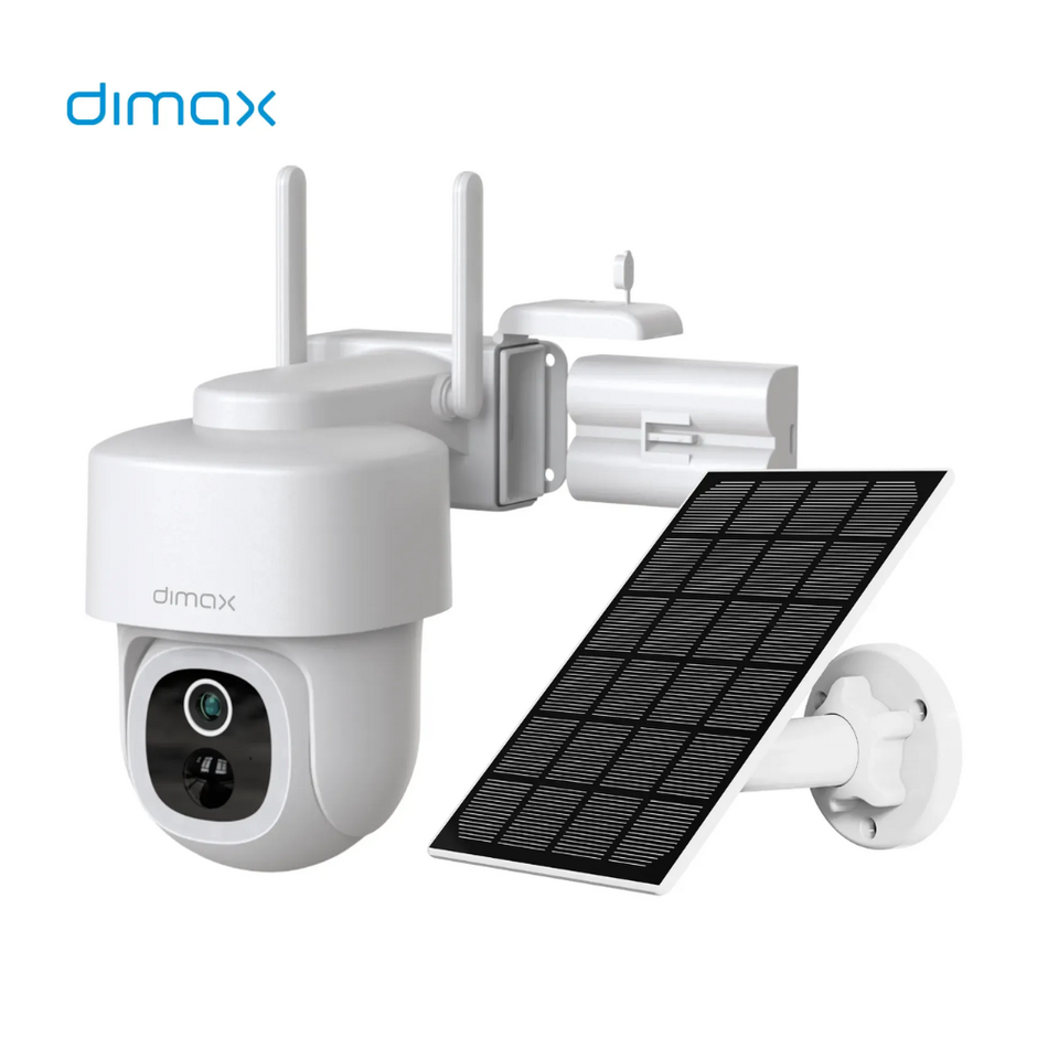 DIMAX G119 - CAMARA EXTERIOR + PANEL SOLAR - 4MP - WIFI 2.4 GHZ.