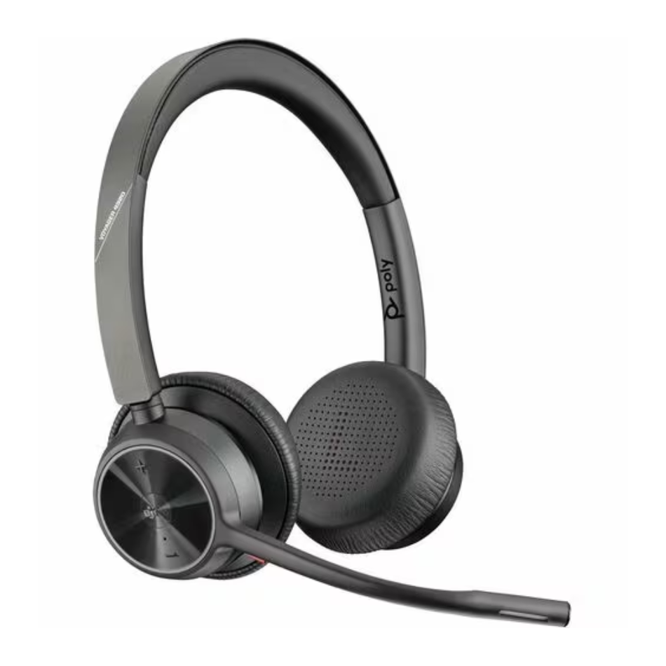 AURICULARES INALÁMBRICOS POLY VOYAGER 4320 UC - ESTÉREO BINAURAL - BLUETOOTH / USB-A - CANCELACIÓN DE RUIDO - CERTIFICADO MICROSOFT TEAMS (77Z30AA)