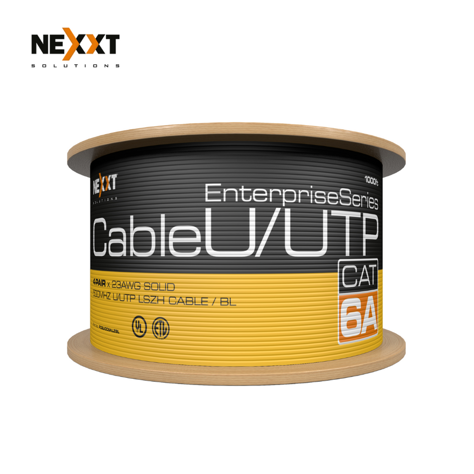 CABLE UTP NEXXT PCGUCC6ALZGR RED CAT6A BOBINA AWG23 LSZH GRIS 305M