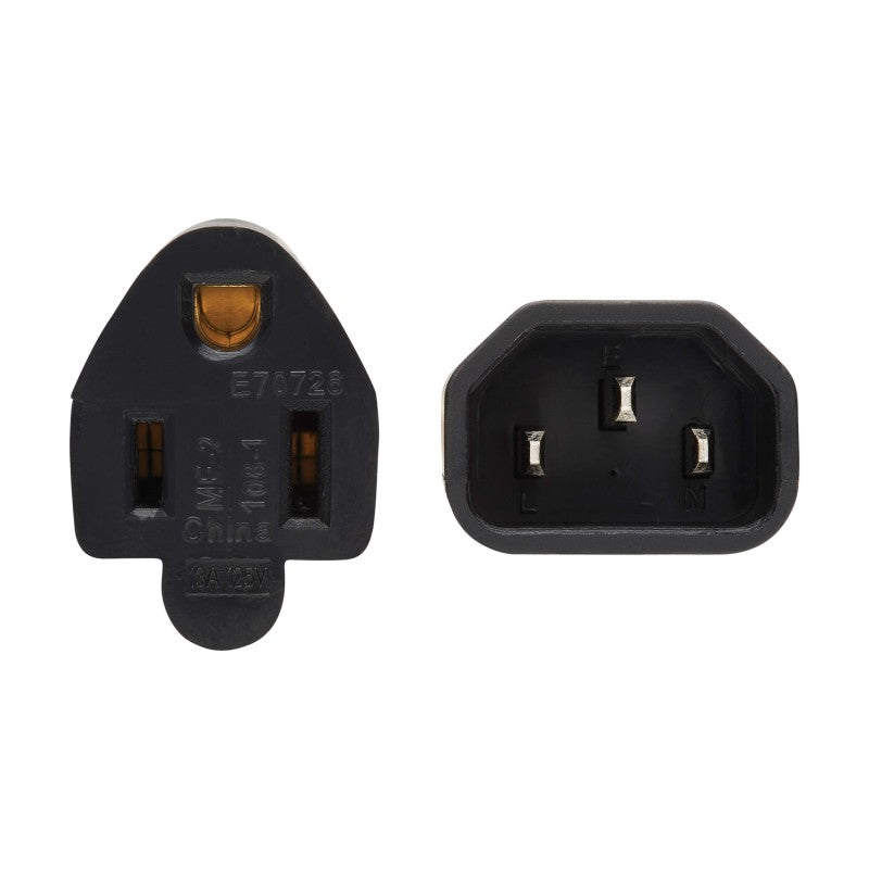 Cable de alimentación Tripp-Lite P002-002, conector IEC-320-C14 a NEMA 5-15R.