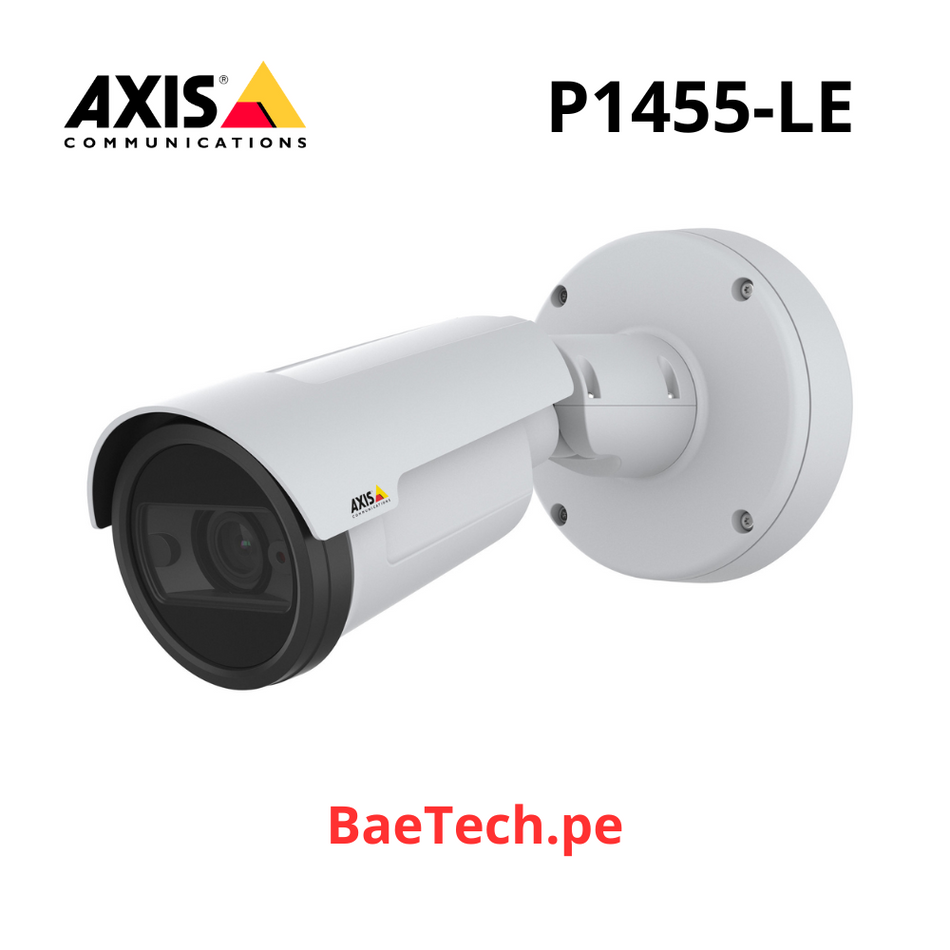 Cámara de red AXIS P1455-LE 2Megapíxel Exterior Full HD - Color, Monocromo - Bala - Blanco