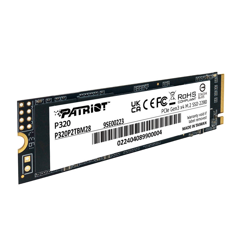 SSD PATRIOT P320, 256GB, M.2 2280 PCIe Gen 3 x4 NVMe 1.3