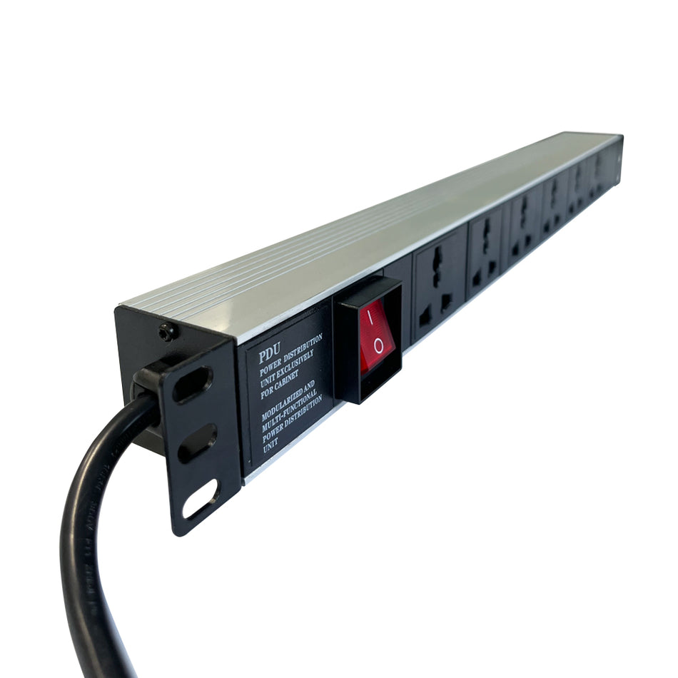 TUNDRA PDU-1906-110V Multitoma electrica horizontal 110V-15A/220V-8A 6 tomas con linea a tierra