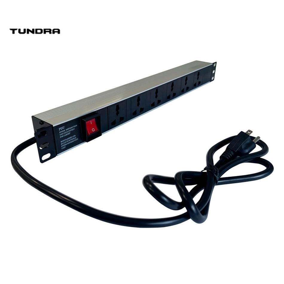 Tundra PDU-1906 Multitoma electrica horizontal 220V-15A 6 tomas con linea a tierra