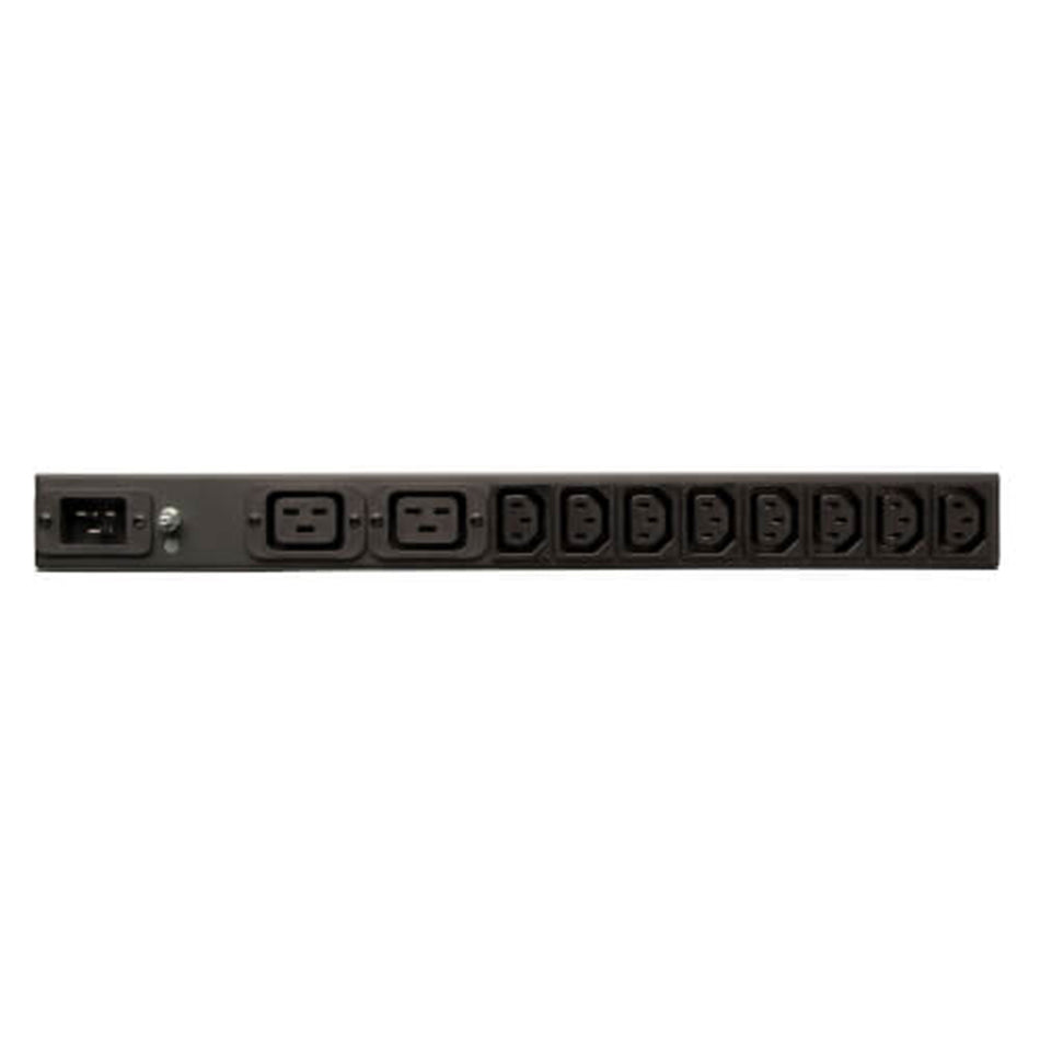 TRIPP LITE PDUH20DV PDU Monofásico Básico, 16/20A 100-240V, Instalación Horizontal 1U en Rack, 2 Tomacorrientes C19 y 12 C13,C20, entrada C20 con adaptador L6-20P