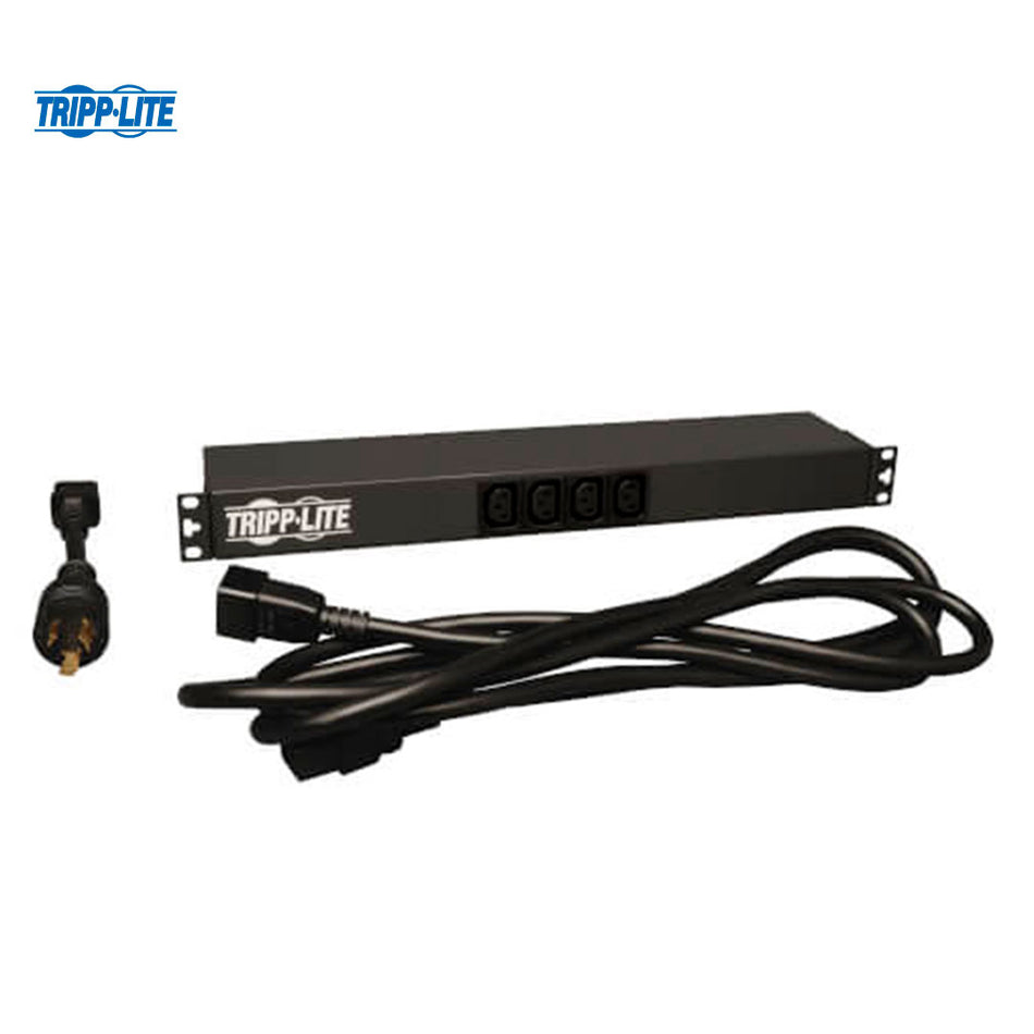 TRIPP LITE PDUH20DV PDU Monofásico Básico, 16/20A 100-240V, Instalación Horizontal 1U en Rack, 2 Tomacorrientes C19 y 12 C13,C20, entrada C20 con adaptador L6-20P