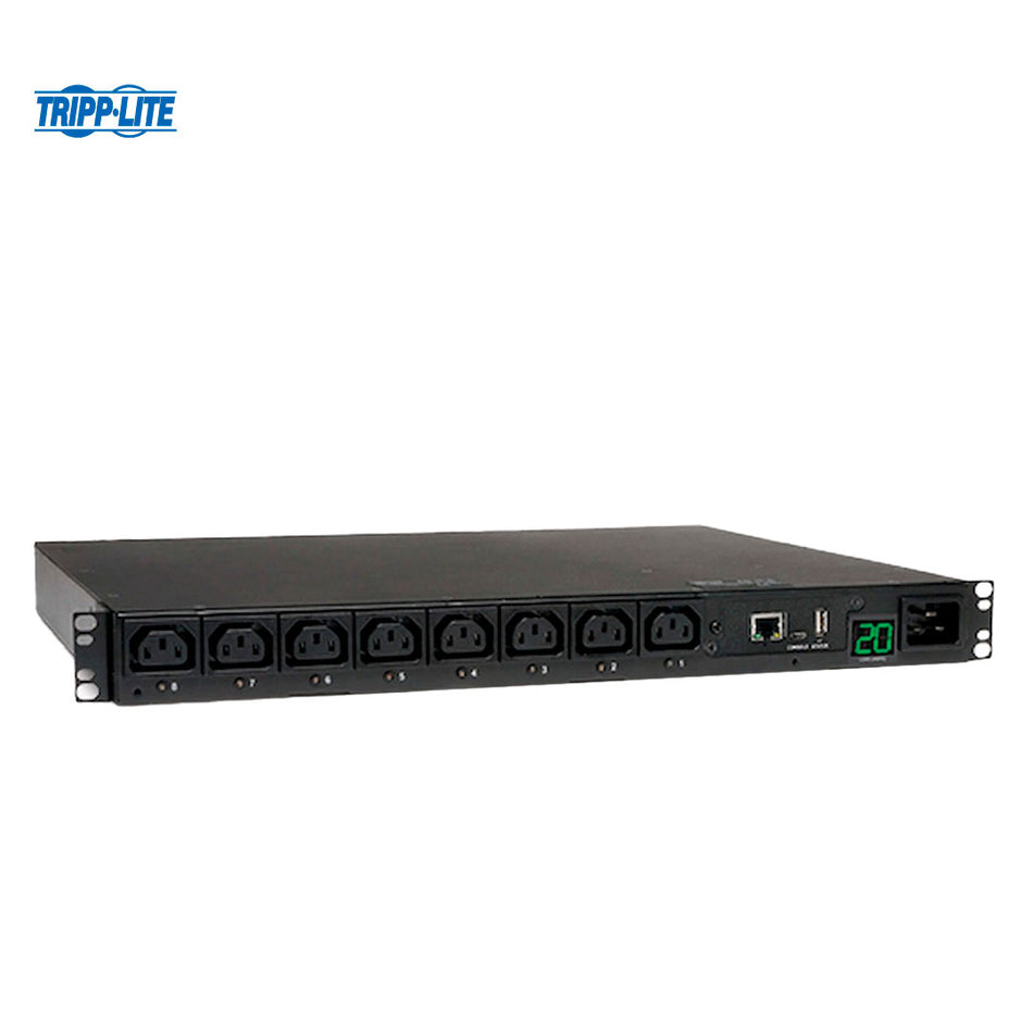 TRIPP LITE PDUMH20HVNET PDU Monofásico Controlable Horizontal, 8 tomas 16/20A 200-240V
