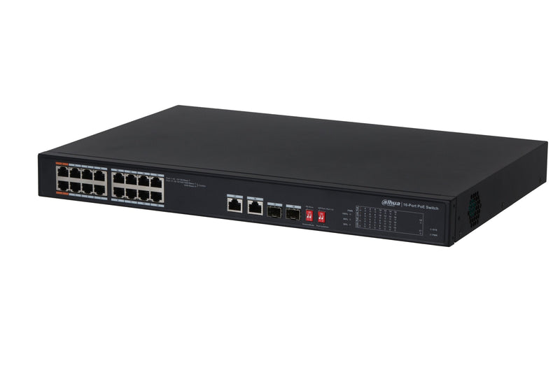 DAHUA PFS3218-16ET-135 - SWITCH POE /16P POE 10/100 MBPS /2 PUERTOS SFP /802.3af/at/135W