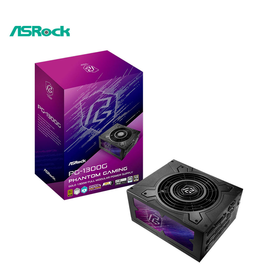 Fuente de alimentación Asrock PG-1300G, 1300W, ATX, 80 Plus Gold