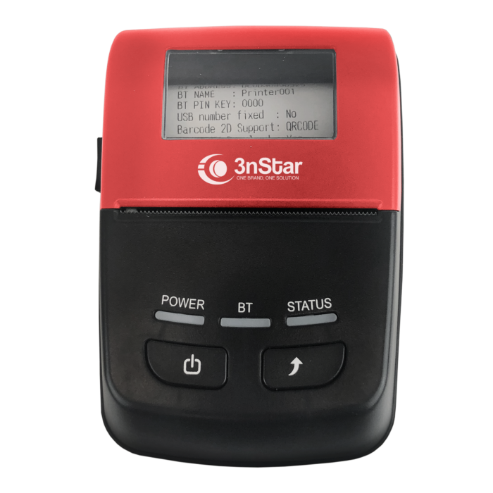 Impresora térmica móvil de recibos 58 mm 3NSTAR modelo PPT205BT.