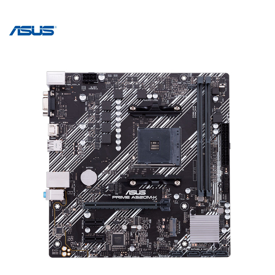 Placa base ASUS PRIME A520M-K, chipset AMD A520, zócalo AMD AM4, Micro ATX