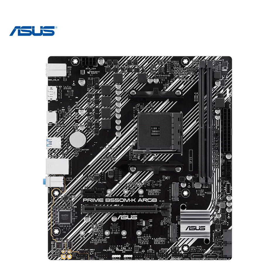 Placa base Asus PRIME B550M-K ARGB, chipset AMD B550, zócalo AMD AM4, mATX
