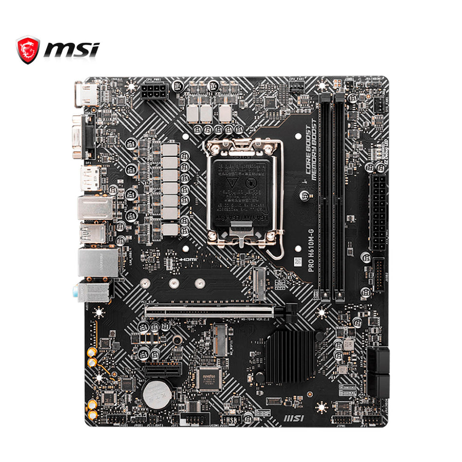 Placa base MSI PRO H610M-G, chipset Intel H610, LGA1700, mATX