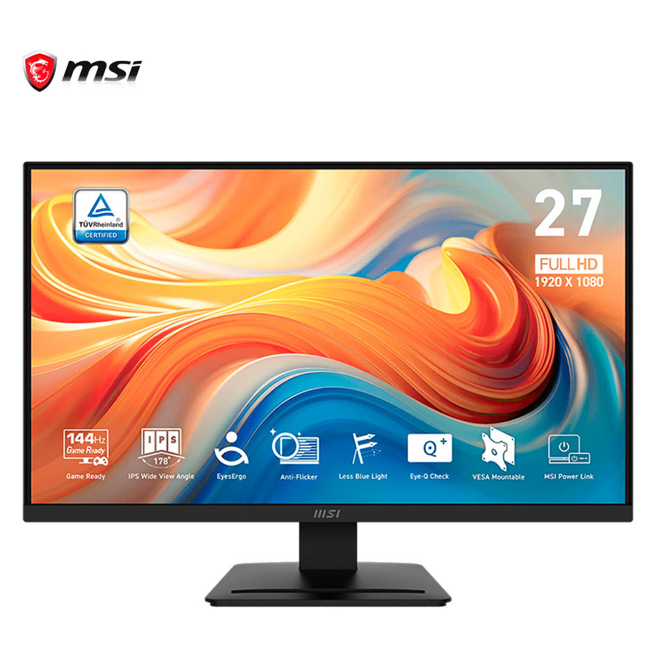 Monitor Plano MSI PRO MP273L E14, 27"/144Hz/FHD(1920x1080)/IPS/HDMI/VGA