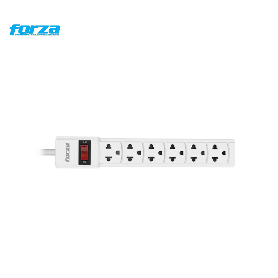 FORZA PS-001W REGLETA SUPRESOR DE PICO 2200W 6 TOMAS 220V