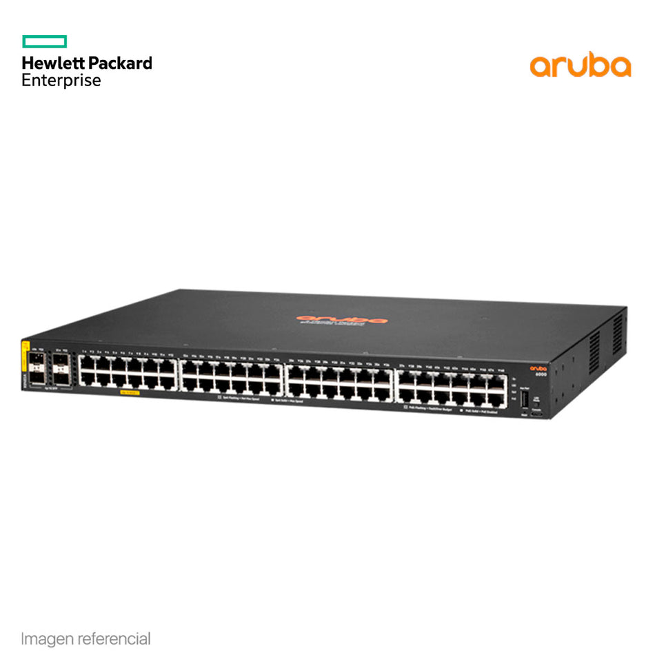 HPE ARUBA R8N85A Switch PoE 48 Puertos Gigabit, Conmutador HPE Aruba Networking CX 6000 48G Clase 4 PoE 4SFP 370W