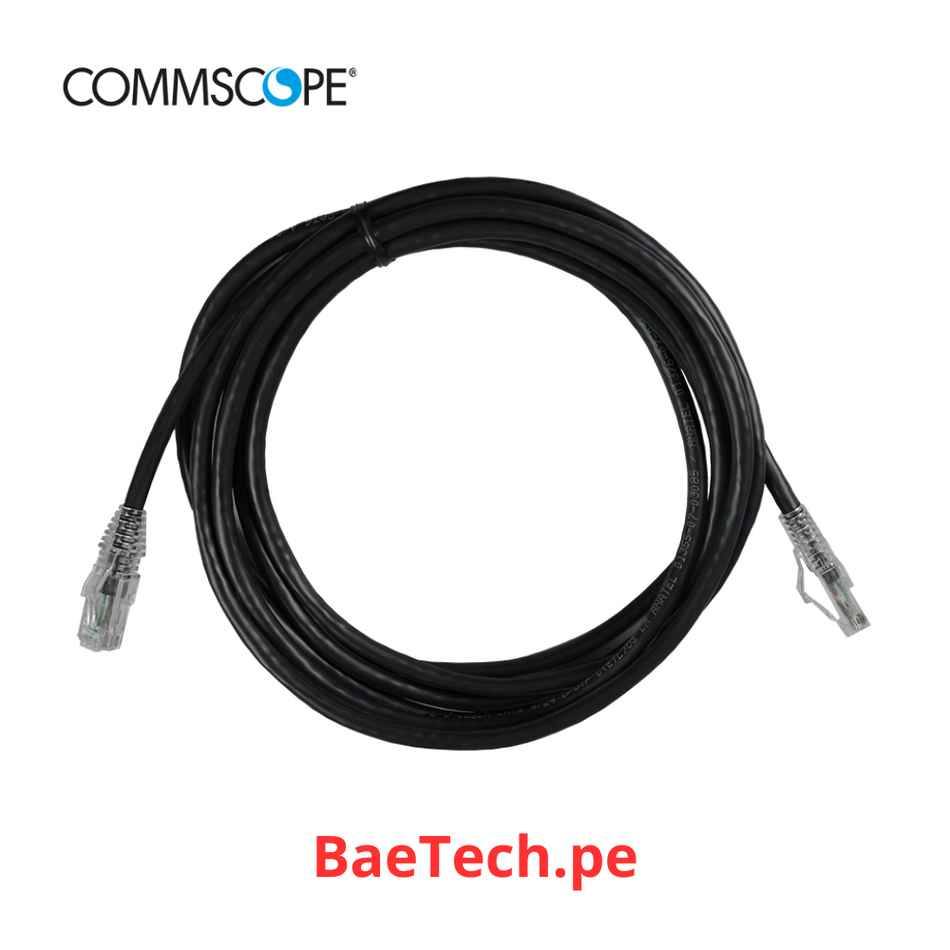 COMMSCOPE Patch Cord UTP Multifilar RJ-45 Cat6 3.0mts Código NPC06UVDB-BK010F