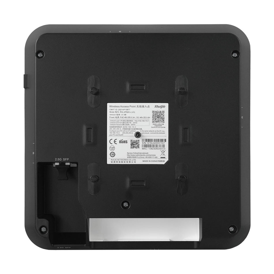 RUIJIE REYEE RG-AP820-L(V3) Access Point WiFi6 AX3000 Doble Banda PoE Cloud