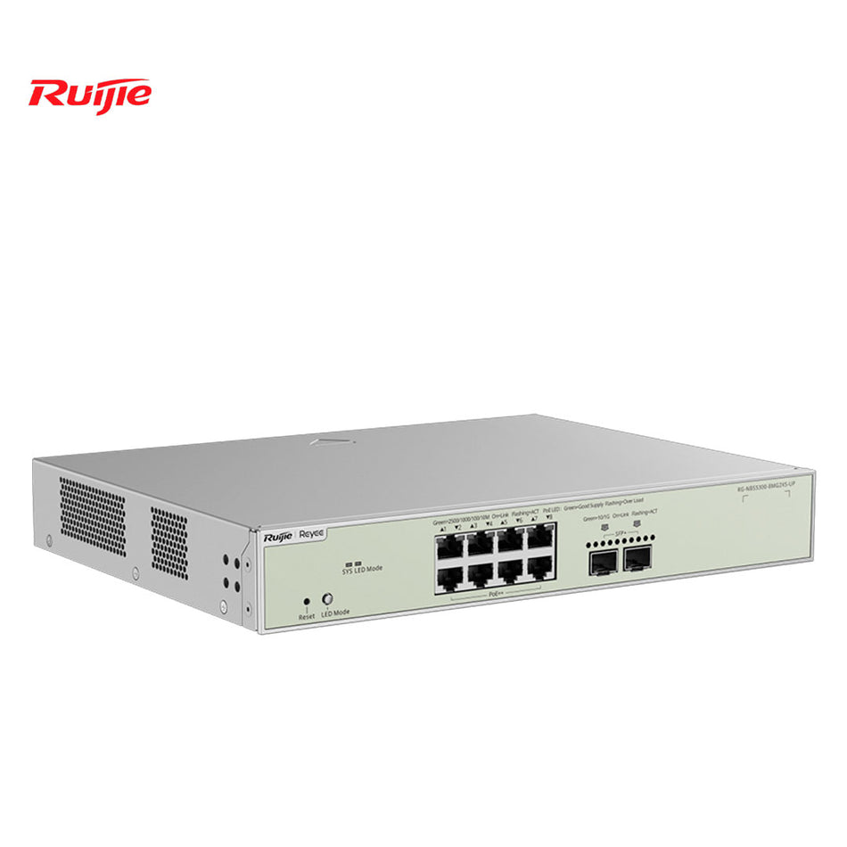 RUIJIE REYEE RG-NBS5300-8MG2XS-UP Switch MultiGigabit 8 Puertos PoE++ 2SFP+ Cloud L3