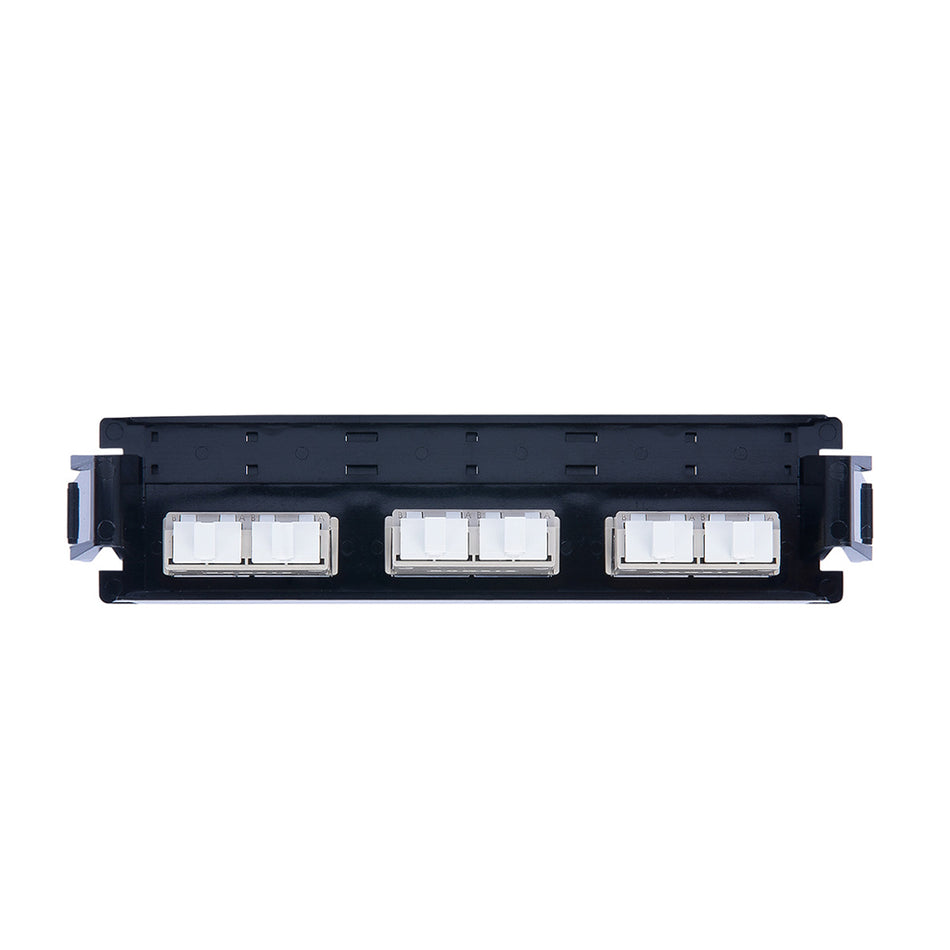 SIEMON RIC-F-LC12-01C Panel FO, 12 Acopladores, LC MM SM, Color Negro