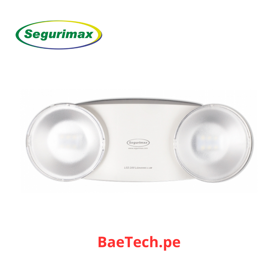 LUZ DE EMERGENCIA DE 200 LUMENES COBERTURA DE 50M CUADRADOS - 38041 SEGURIMAX