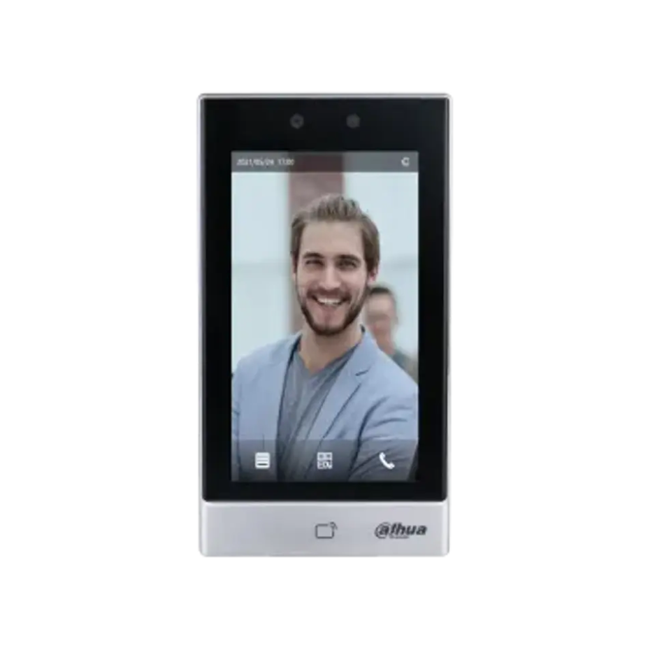DAHUA DHI-ASI7213S-W TERMINAL DE CONTROL DE ACCESO FACIAL AUTONOMO 1 PUERTA - PANTALLA 7" - CAMARA DUAL 2 MP - TCP/IP/WIFI - 50K ROSTROS