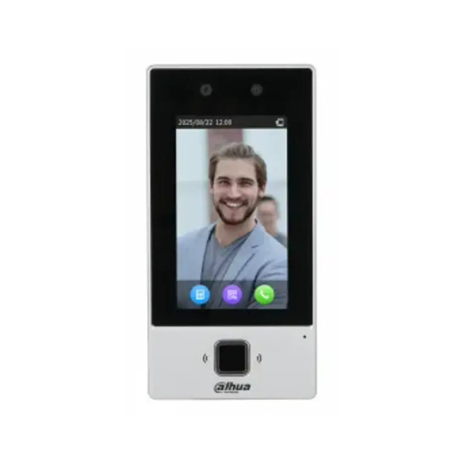 DAHUA DHI-ASI6214D CONTROL DE ACCESO STANDALONE 1 PUERTA CON RECONOCIMIENTO FACIAL, HUELLA, TARJETA, CLAVE Y QR - PANTALLA TACTIL 4.3" - 6,000 ROSTROS - TCP/IP - USO INTERIOR